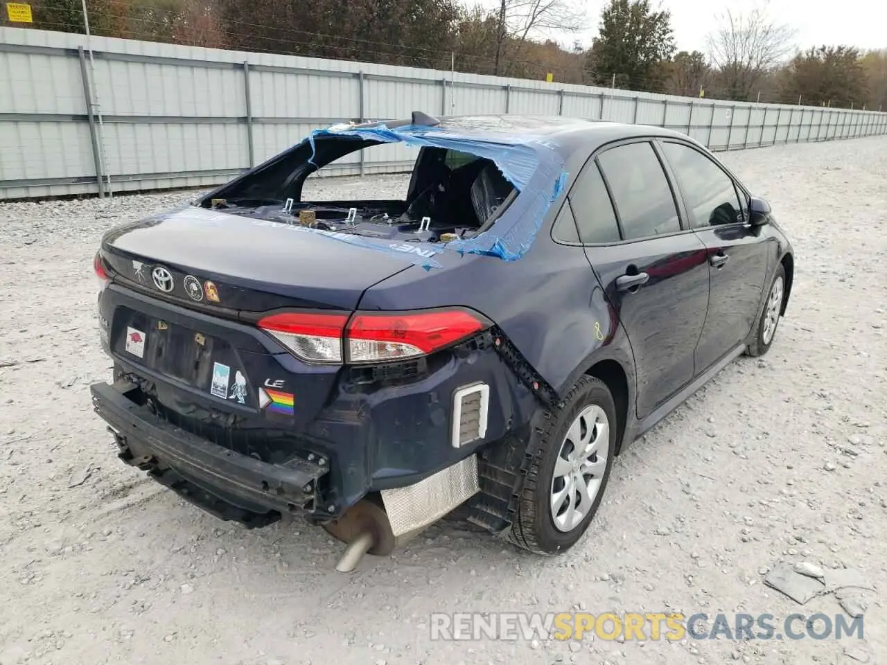 4 fotografías del automóvil dañado JTDEPRAE3LJ012240 TOYOTA COROLLA 2020