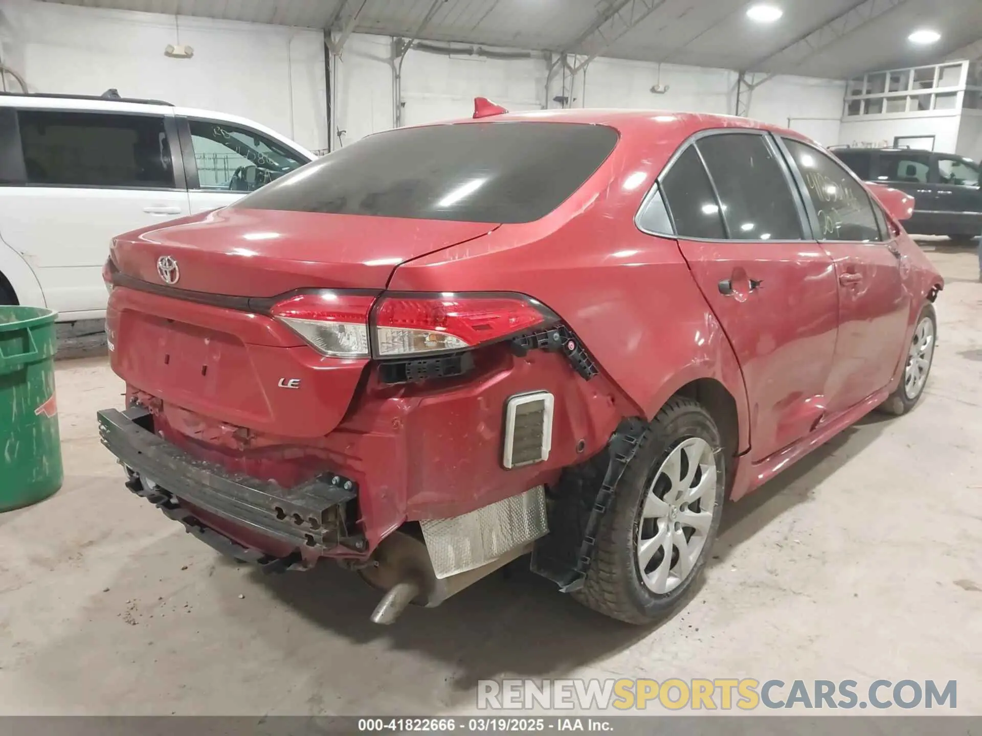 4 fotografías del automóvil dañado JTDEPRAE3LJ027496 TOYOTA COROLLA 2020