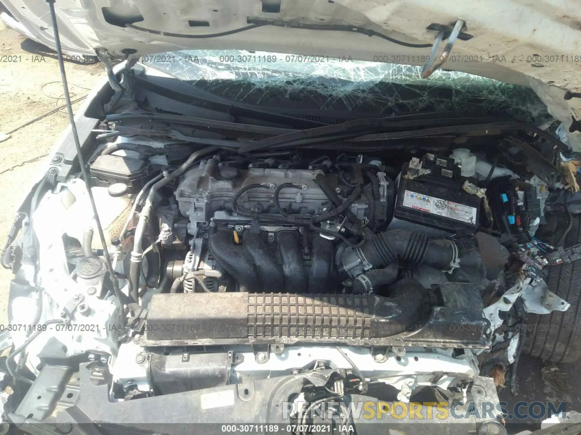 10 fotografías del automóvil dañado JTDEPRAE3LJ036103 TOYOTA COROLLA 2020