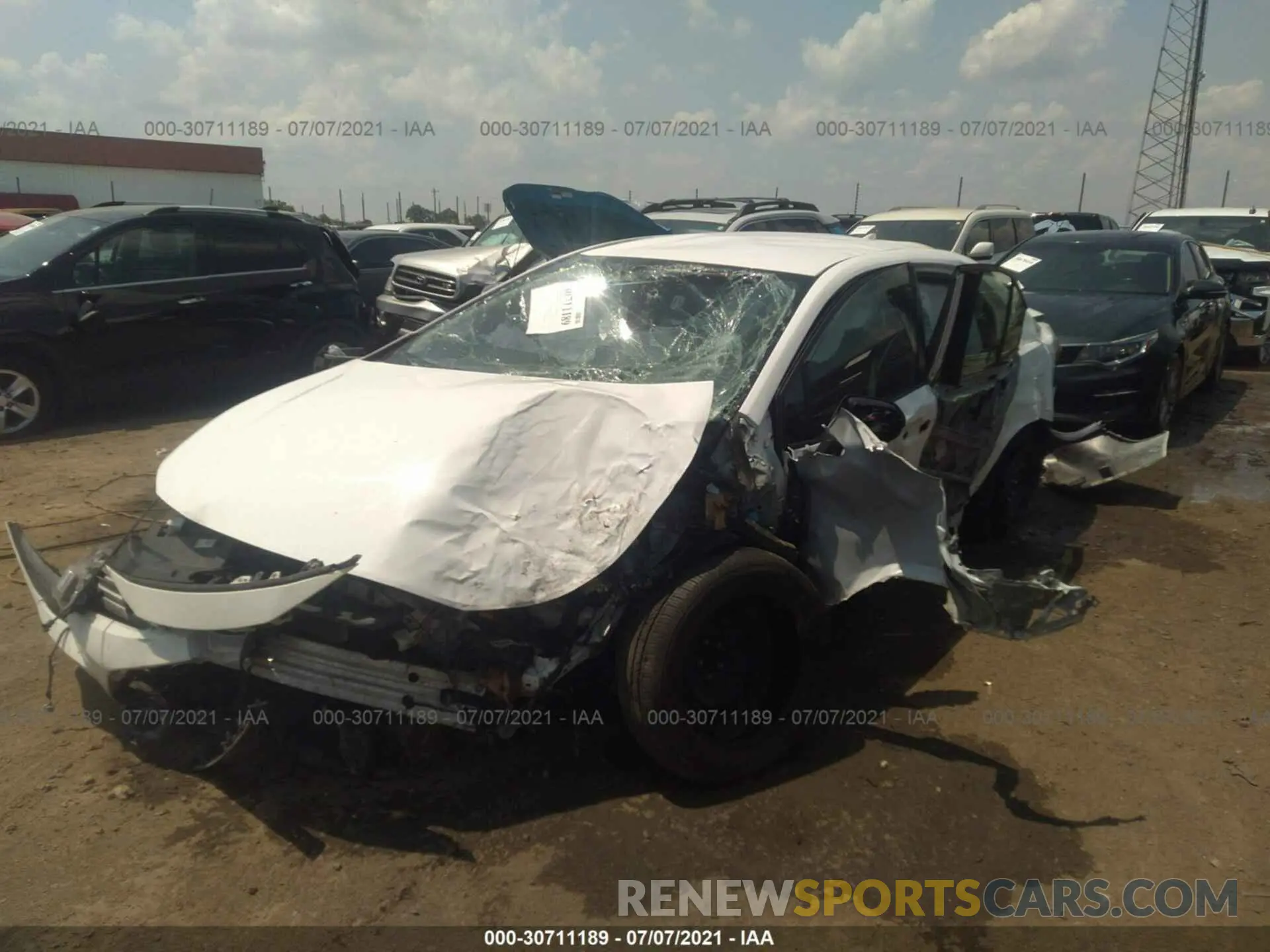 2 fotografías del automóvil dañado JTDEPRAE3LJ036103 TOYOTA COROLLA 2020
