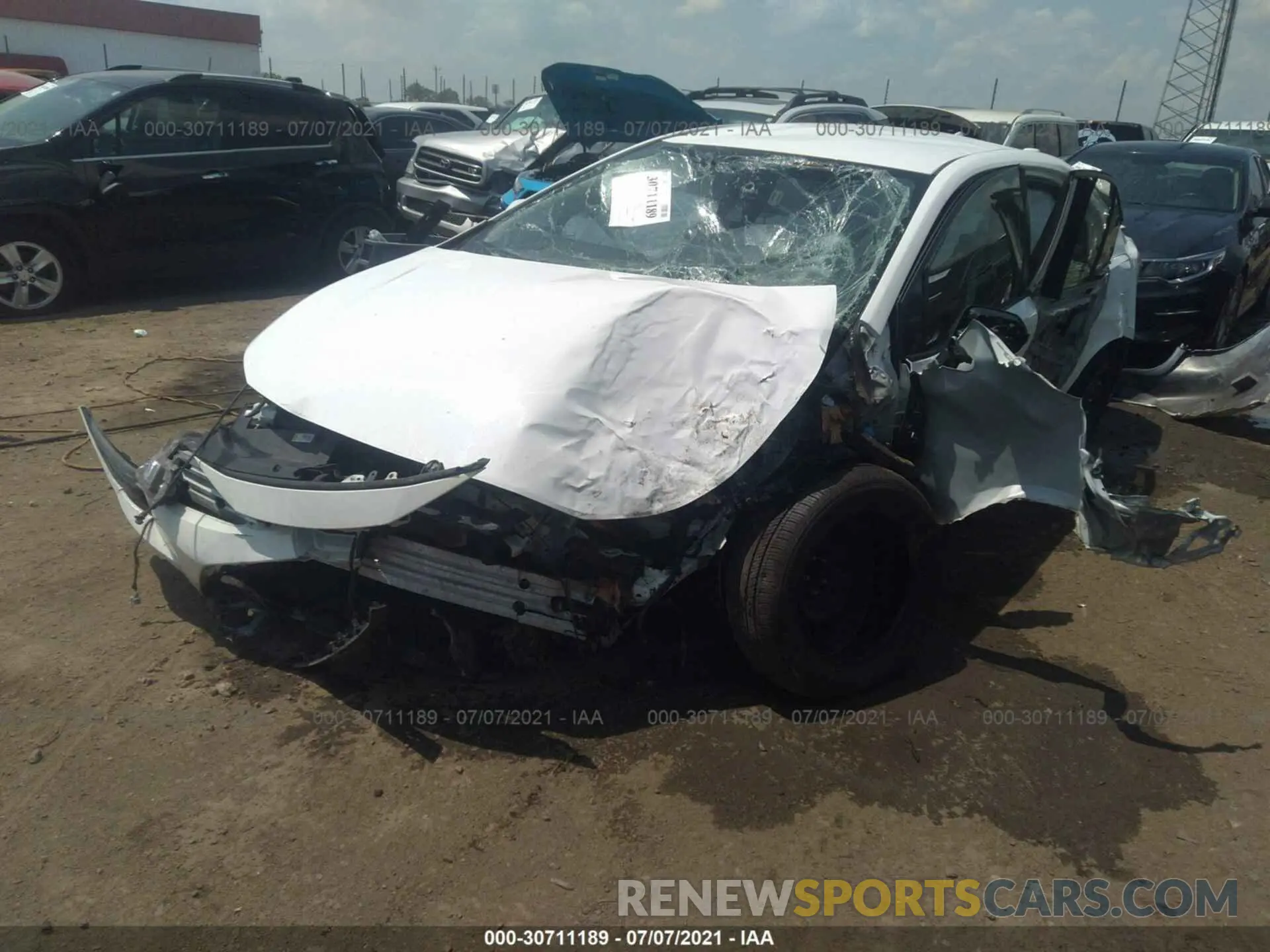 6 fotografías del automóvil dañado JTDEPRAE3LJ036103 TOYOTA COROLLA 2020