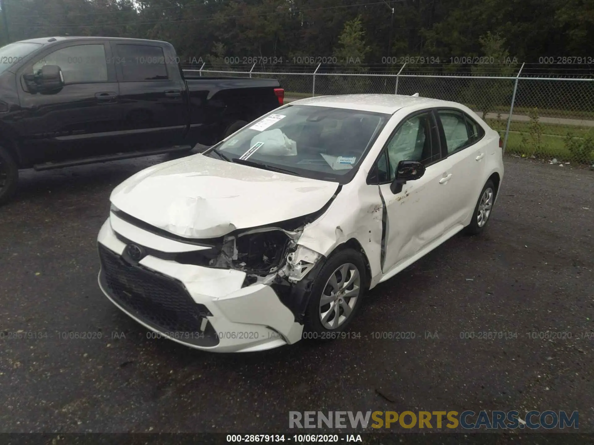 2 fotografías del automóvil dañado JTDEPRAE3LJ039650 TOYOTA COROLLA 2020