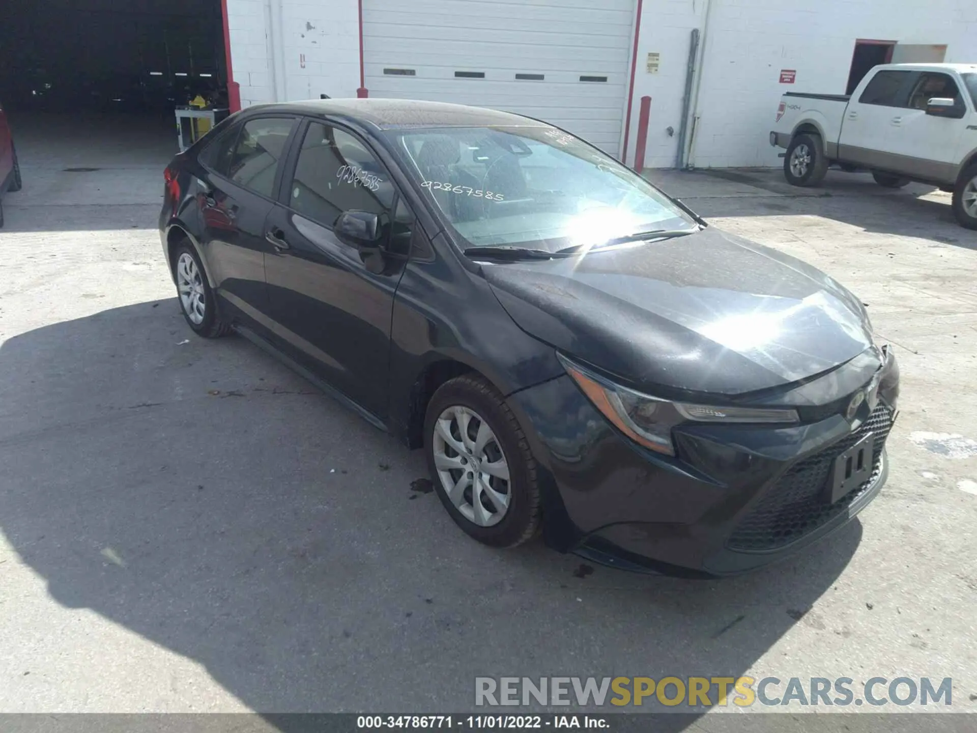 1 fotografías del automóvil dañado JTDEPRAE3LJ044279 TOYOTA COROLLA 2020