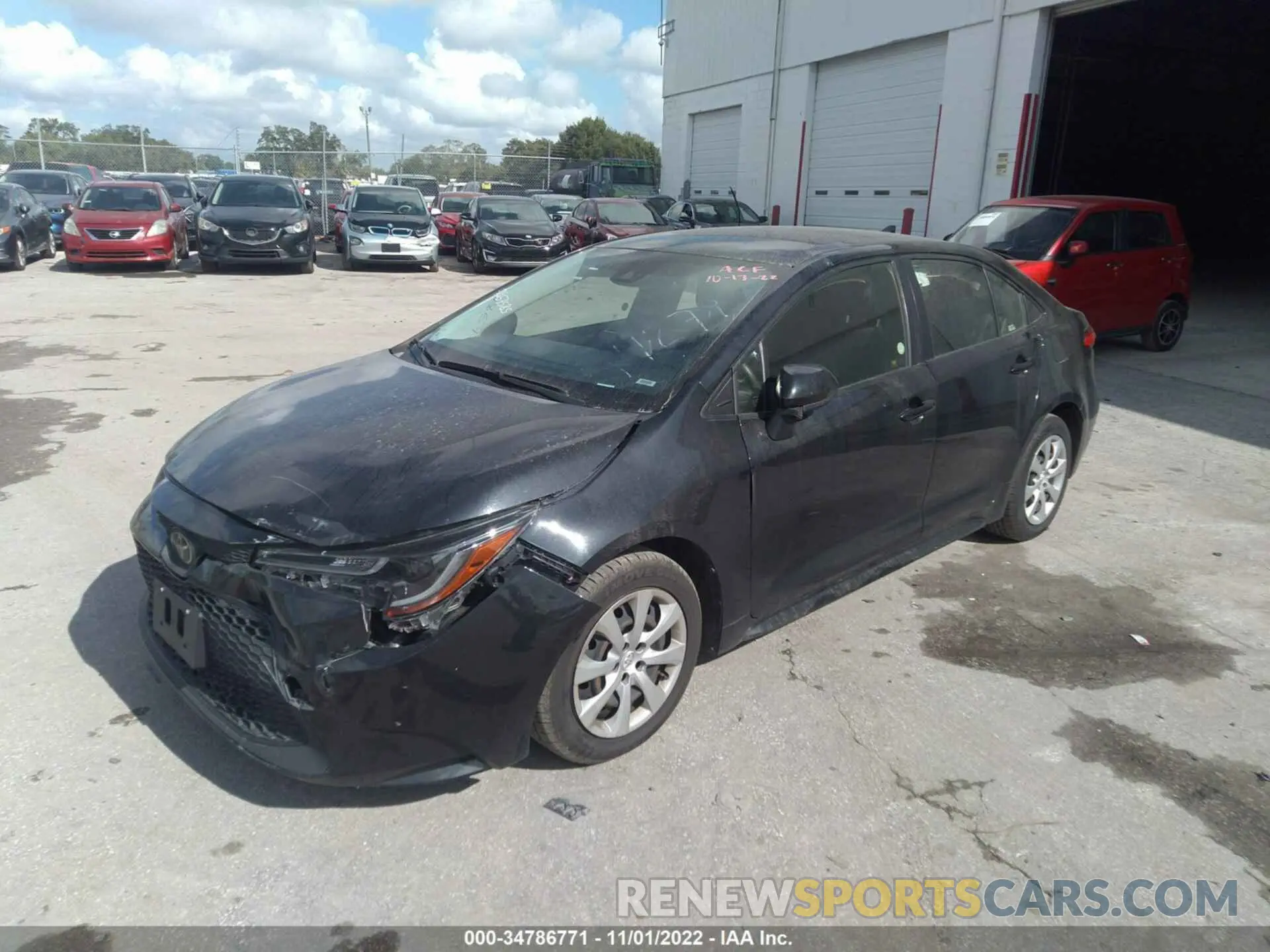 2 fotografías del automóvil dañado JTDEPRAE3LJ044279 TOYOTA COROLLA 2020