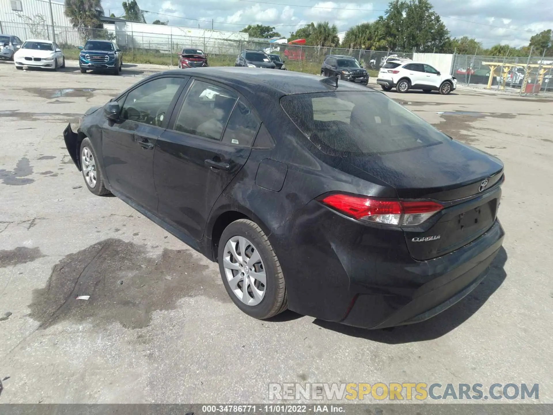 3 fotografías del automóvil dañado JTDEPRAE3LJ044279 TOYOTA COROLLA 2020