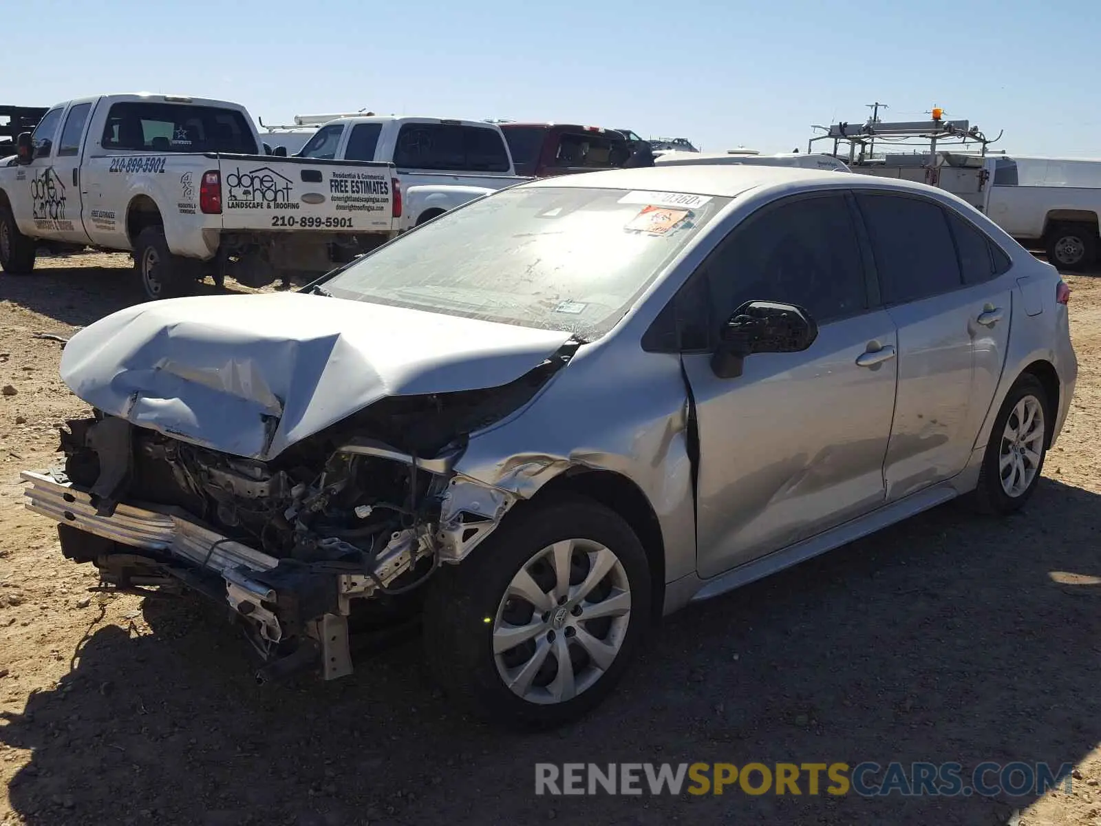 2 fotografías del automóvil dañado JTDEPRAE3LJ050924 TOYOTA COROLLA 2020