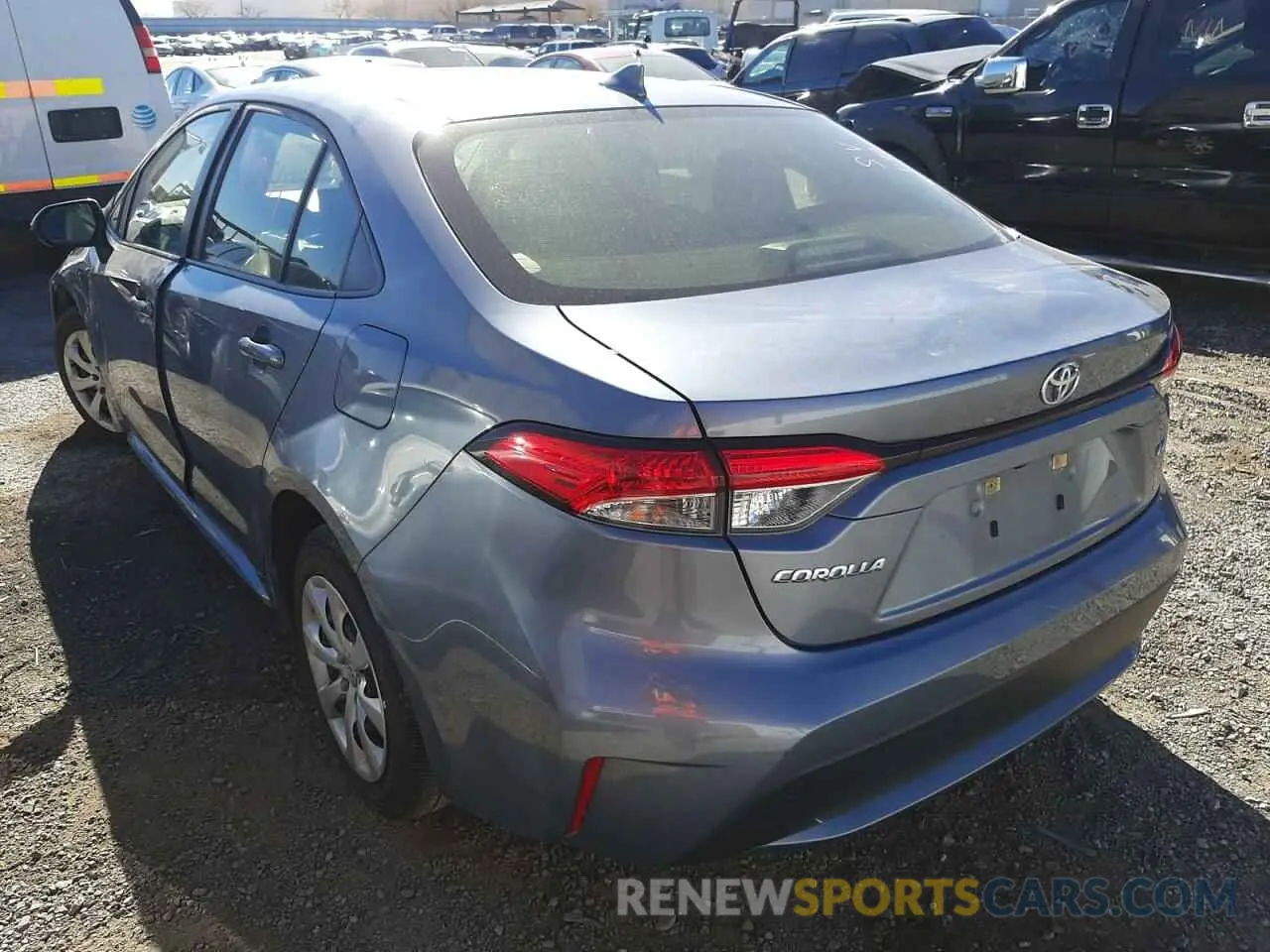 3 fotografías del automóvil dañado JTDEPRAE3LJ051930 TOYOTA COROLLA 2020