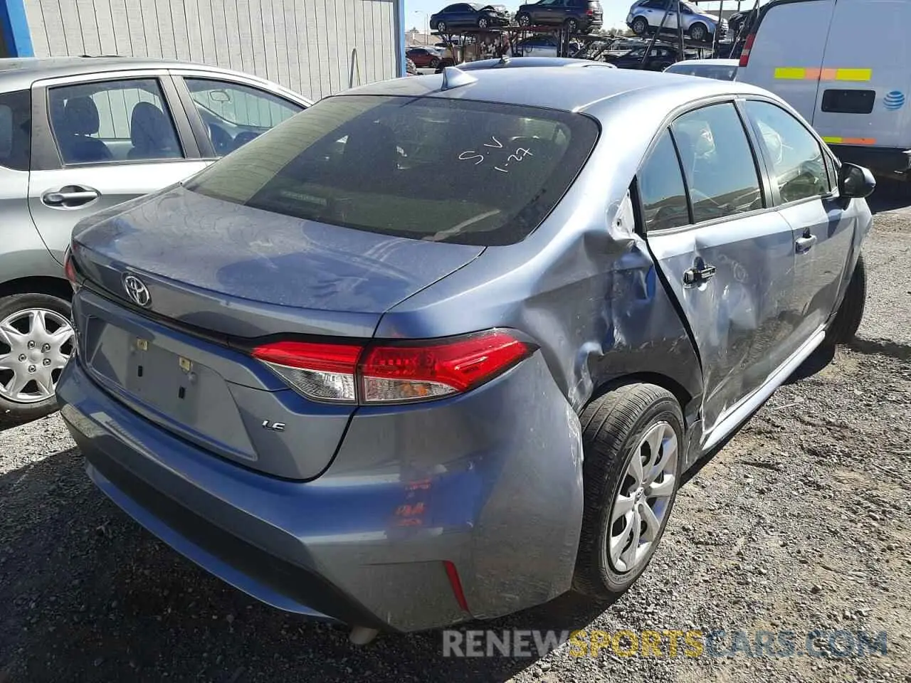 4 fotografías del automóvil dañado JTDEPRAE3LJ051930 TOYOTA COROLLA 2020