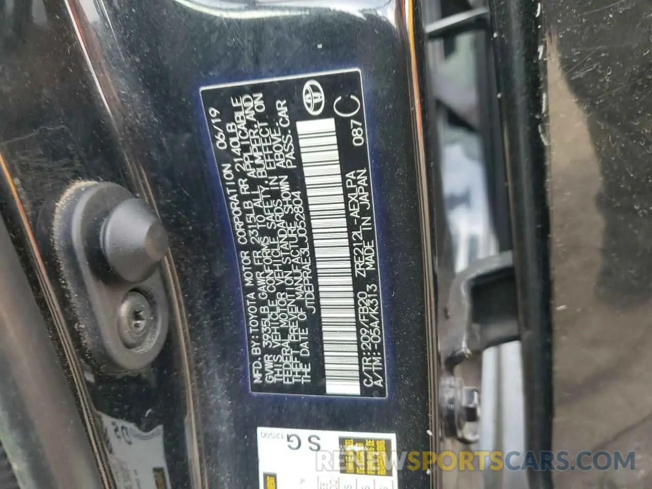 12 fotografías del automóvil dañado JTDEPRAE3LJ052804 TOYOTA COROLLA 2020