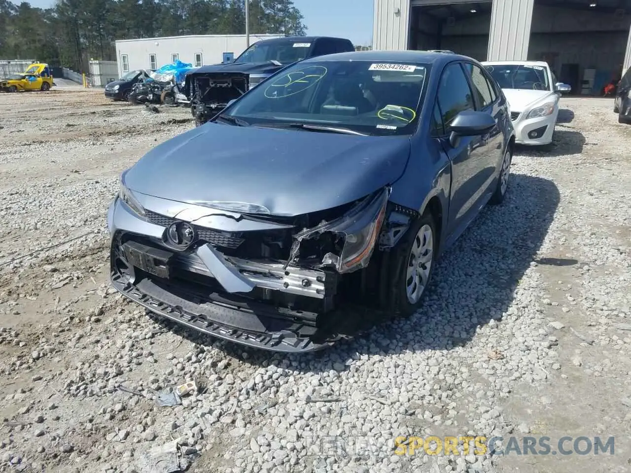 2 fotografías del automóvil dañado JTDEPRAE3LJ059591 TOYOTA COROLLA 2020