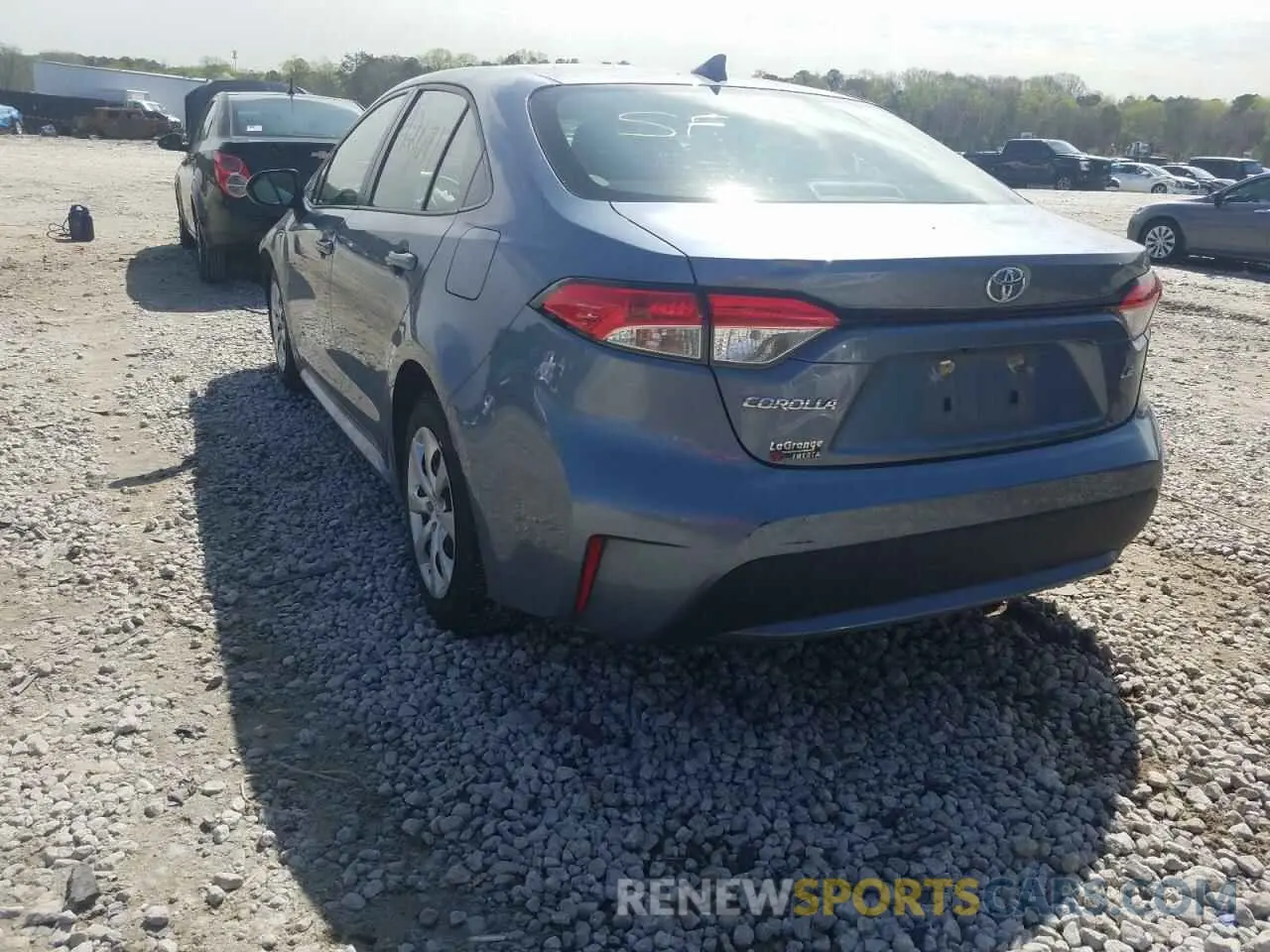 3 fotografías del automóvil dañado JTDEPRAE3LJ059591 TOYOTA COROLLA 2020