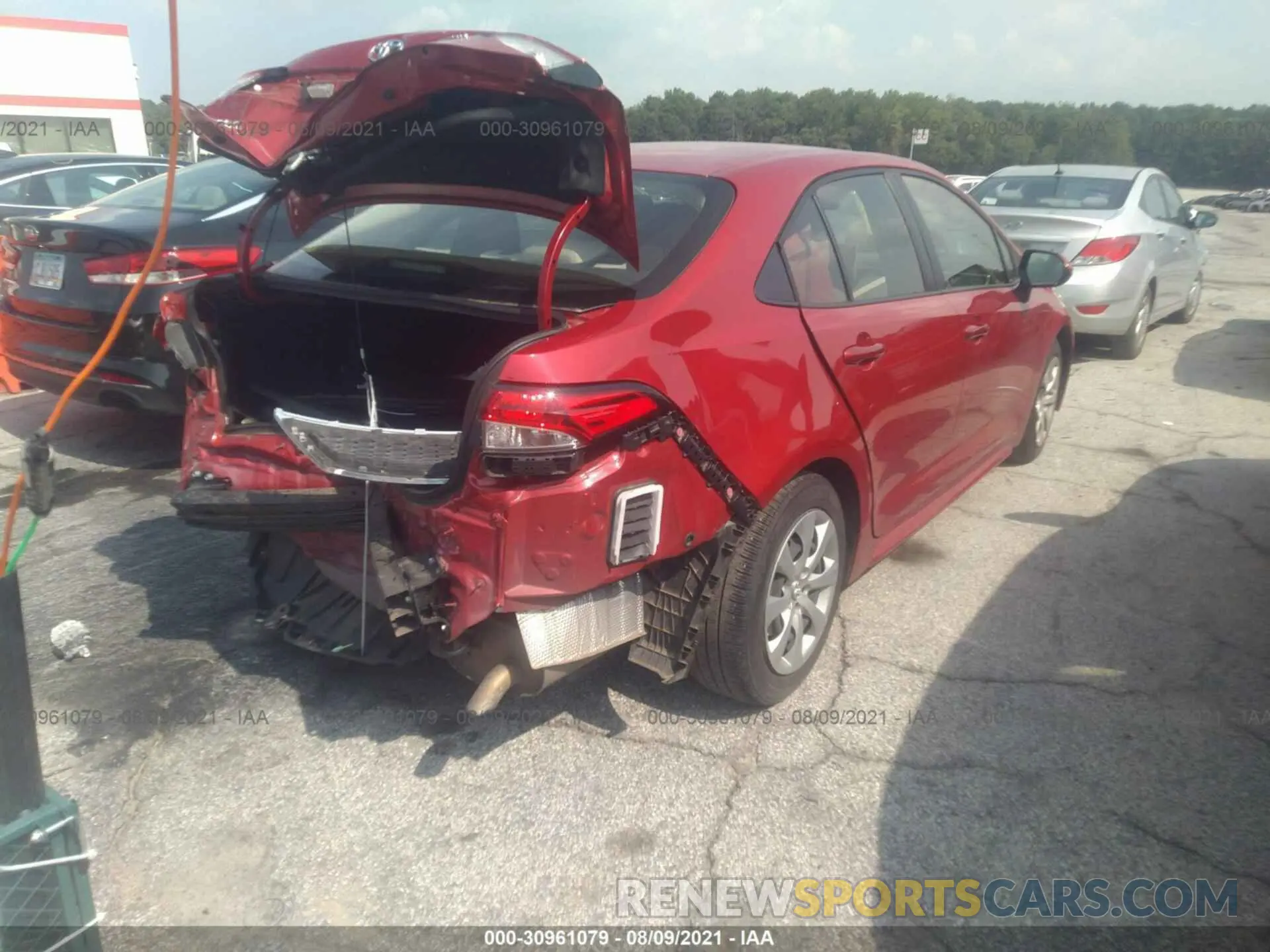 4 fotografías del automóvil dañado JTDEPRAE3LJ065228 TOYOTA COROLLA 2020