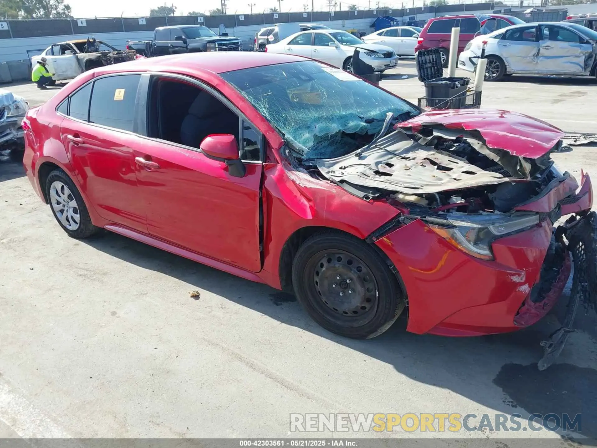 1 fotografías del automóvil dañado JTDEPRAE3LJ066962 TOYOTA COROLLA 2020