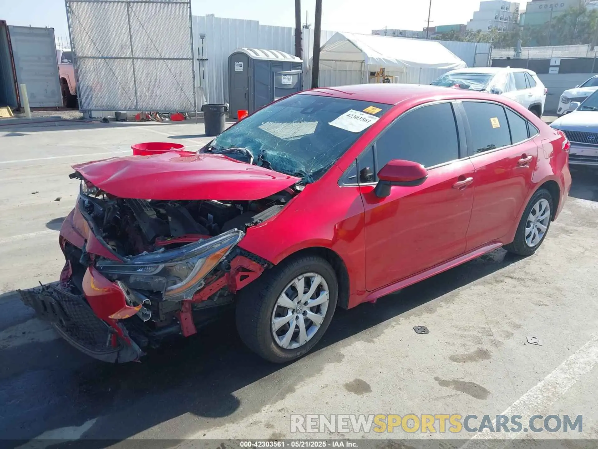 2 fotografías del automóvil dañado JTDEPRAE3LJ066962 TOYOTA COROLLA 2020