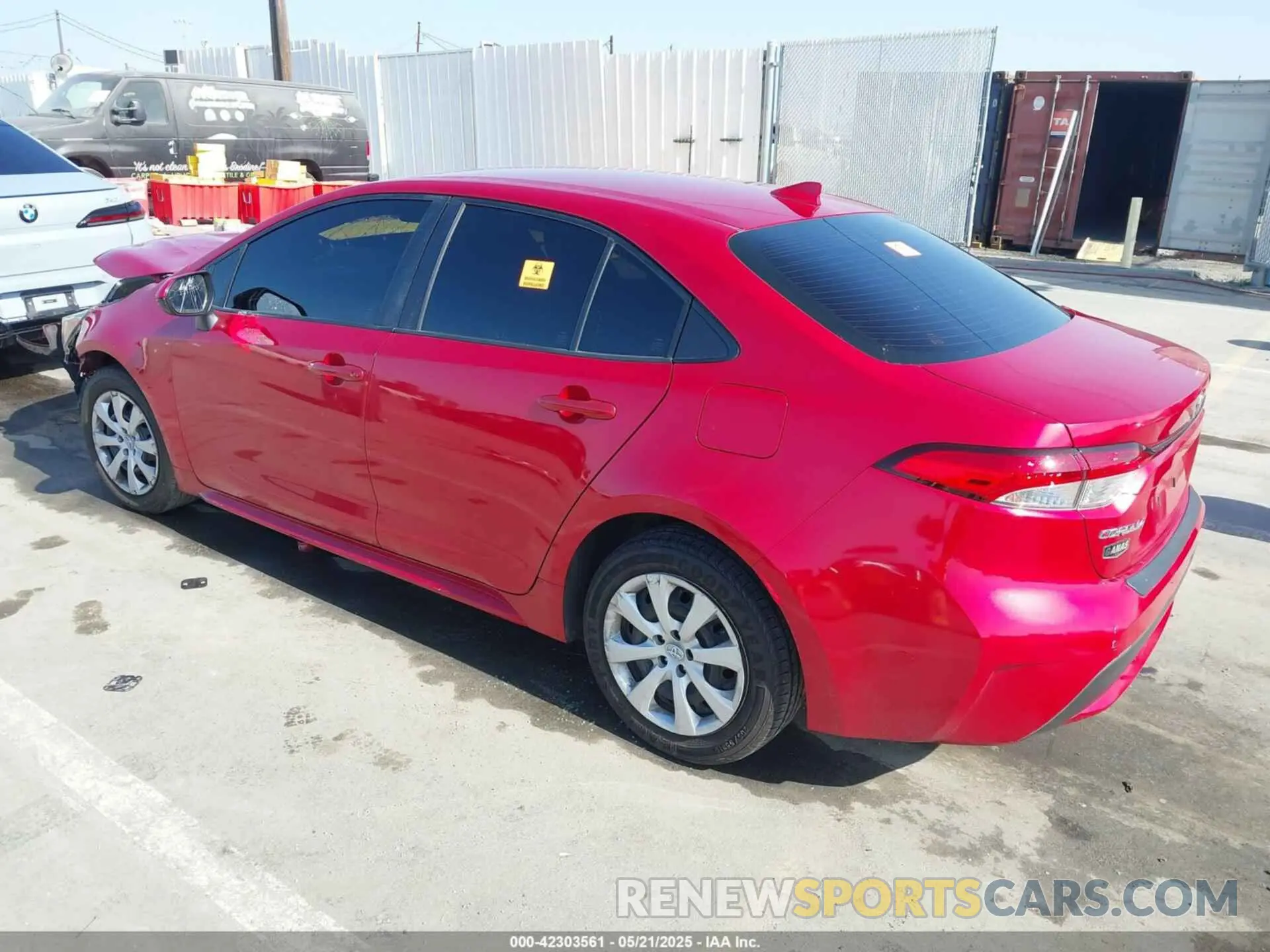 3 fotografías del automóvil dañado JTDEPRAE3LJ066962 TOYOTA COROLLA 2020