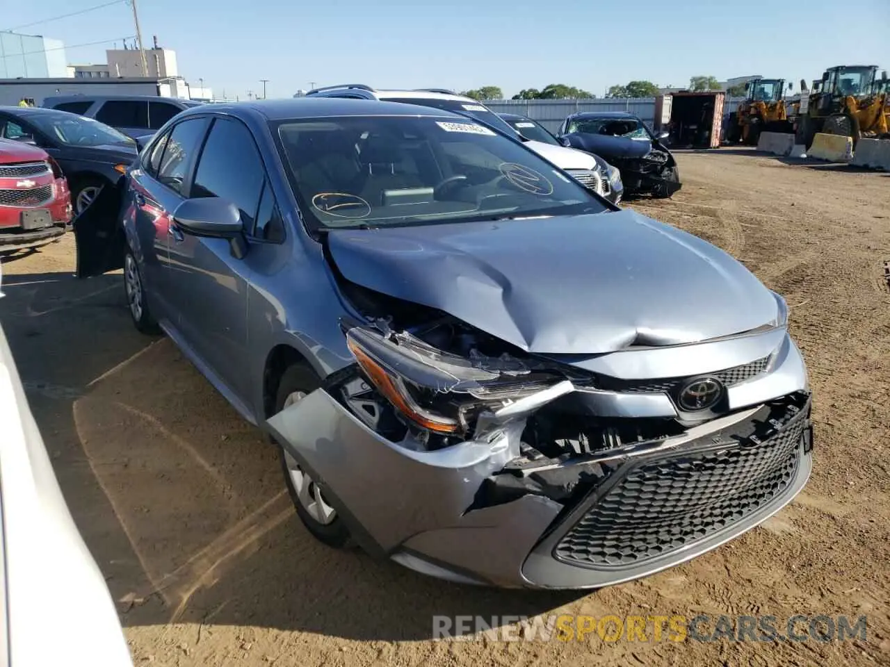 1 fotografías del automóvil dañado JTDEPRAE3LJ068274 TOYOTA COROLLA 2020