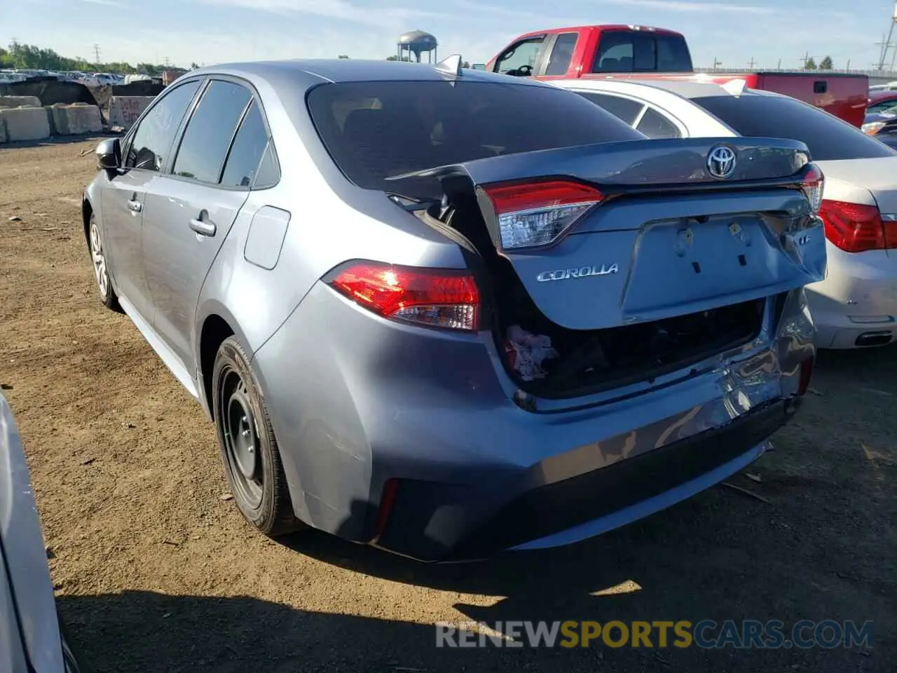 3 fotografías del automóvil dañado JTDEPRAE3LJ068274 TOYOTA COROLLA 2020