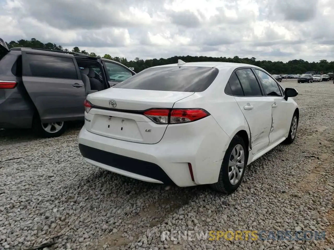 4 fotografías del automóvil dañado JTDEPRAE3LJ068985 TOYOTA COROLLA 2020