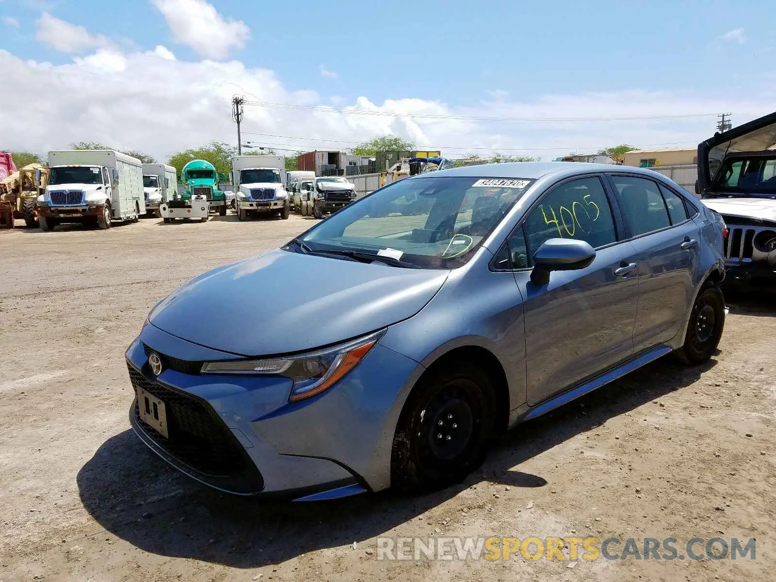 2 fotografías del automóvil dañado JTDEPRAE3LJ081946 TOYOTA COROLLA 2020
