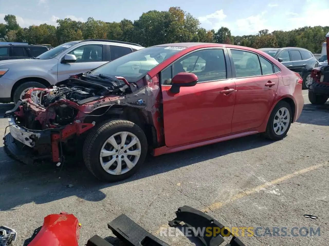 1 fotografías del automóvil dañado JTDEPRAE3LJ086712 TOYOTA COROLLA 2020