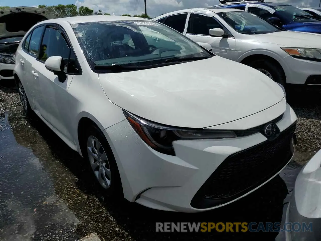 5 fotografías del automóvil dañado JTDEPRAE3LJ094504 TOYOTA COROLLA 2020