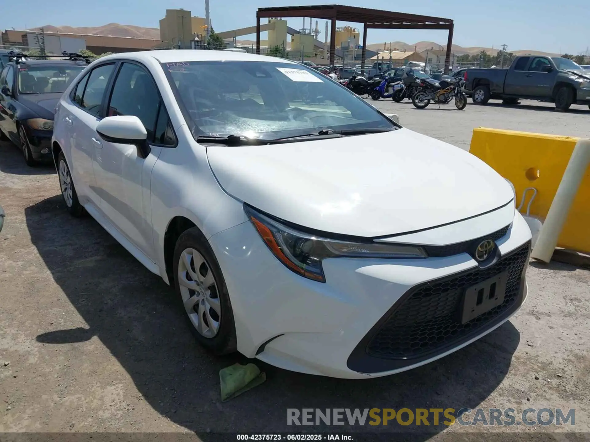 1 fotografías del automóvil dañado JTDEPRAE3LJ098083 TOYOTA COROLLA 2020