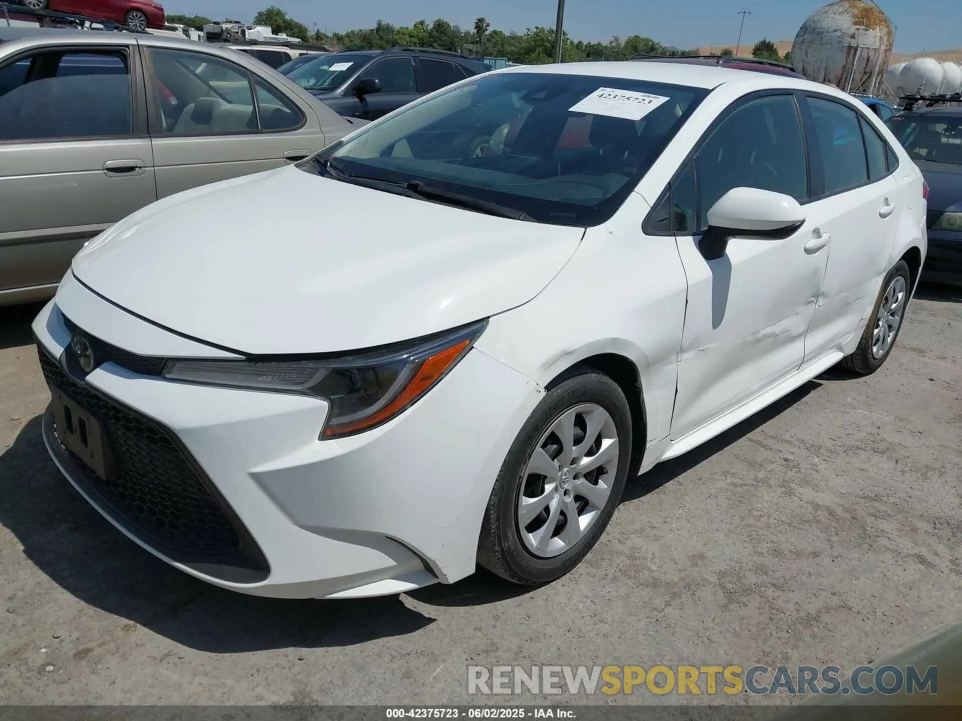 2 fotografías del automóvil dañado JTDEPRAE3LJ098083 TOYOTA COROLLA 2020