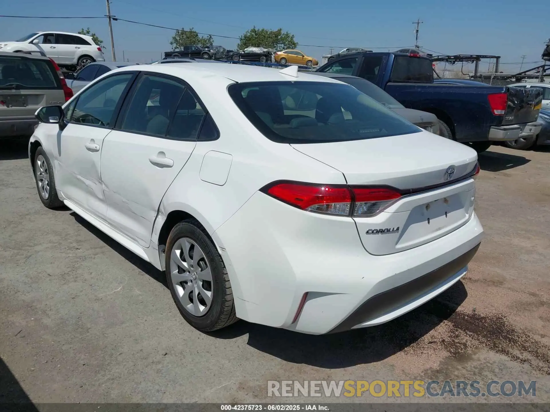 3 fotografías del automóvil dañado JTDEPRAE3LJ098083 TOYOTA COROLLA 2020