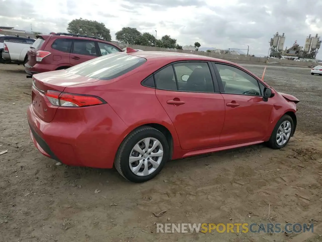 3 fotografías del automóvil dañado JTDEPRAE3LJ098908 TOYOTA COROLLA 2020
