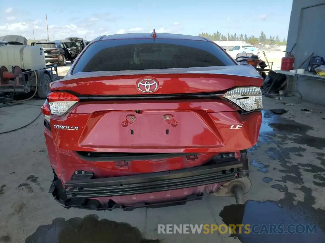 6 fotografías del automóvil dañado JTDEPRAE3LJ104190 TOYOTA COROLLA 2020