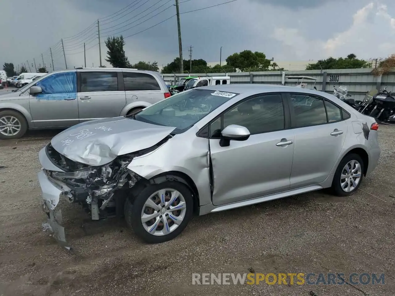 1 fotografías del automóvil dañado JTDEPRAE3LJ105484 TOYOTA COROLLA 2020