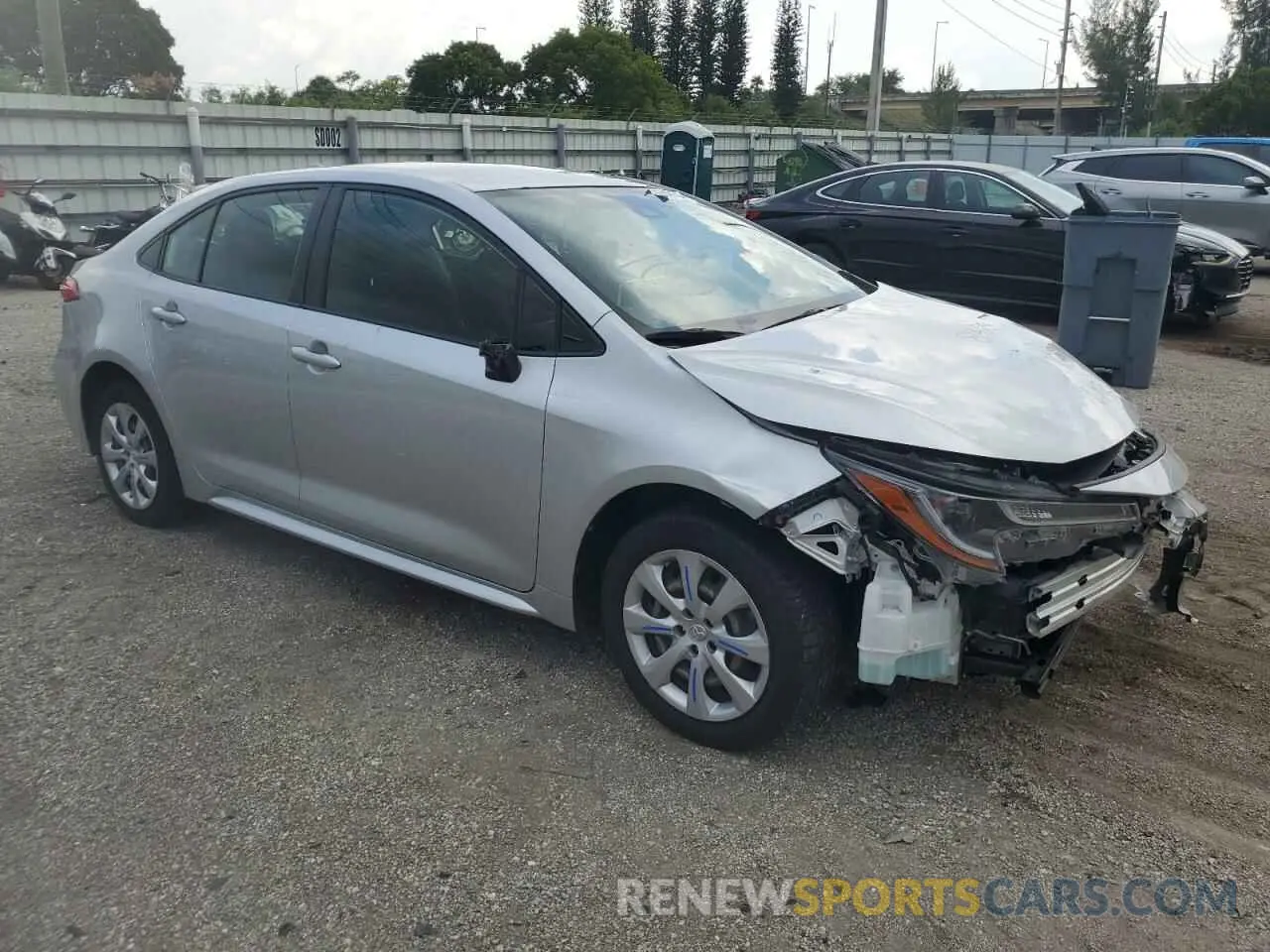 4 fotografías del automóvil dañado JTDEPRAE3LJ105484 TOYOTA COROLLA 2020