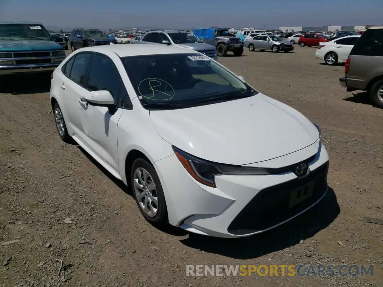 1 fotografías del automóvil dañado JTDEPRAE3LJ110555 TOYOTA COROLLA 2020