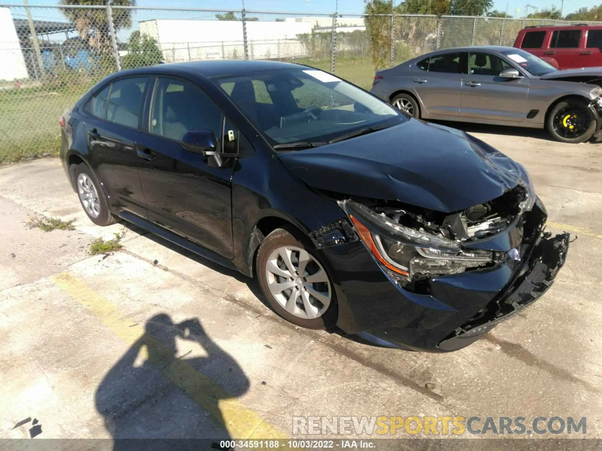 1 fotografías del automóvil dañado JTDEPRAE4LJ002784 TOYOTA COROLLA 2020