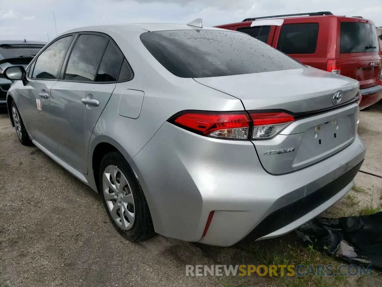 3 fotografías del automóvil dañado JTDEPRAE4LJ004745 TOYOTA COROLLA 2020