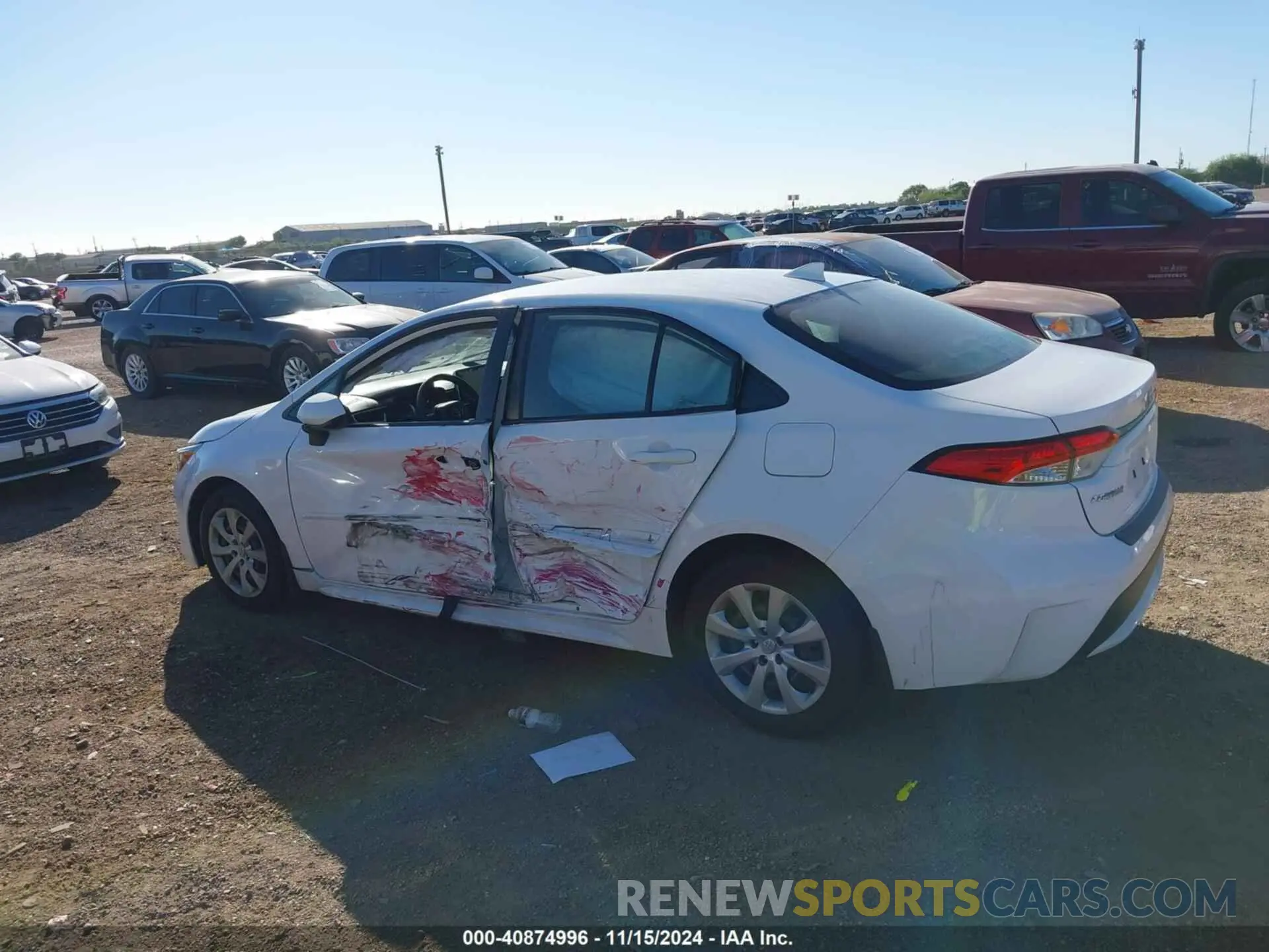 14 fotografías del automóvil dañado JTDEPRAE4LJ012053 TOYOTA COROLLA 2020