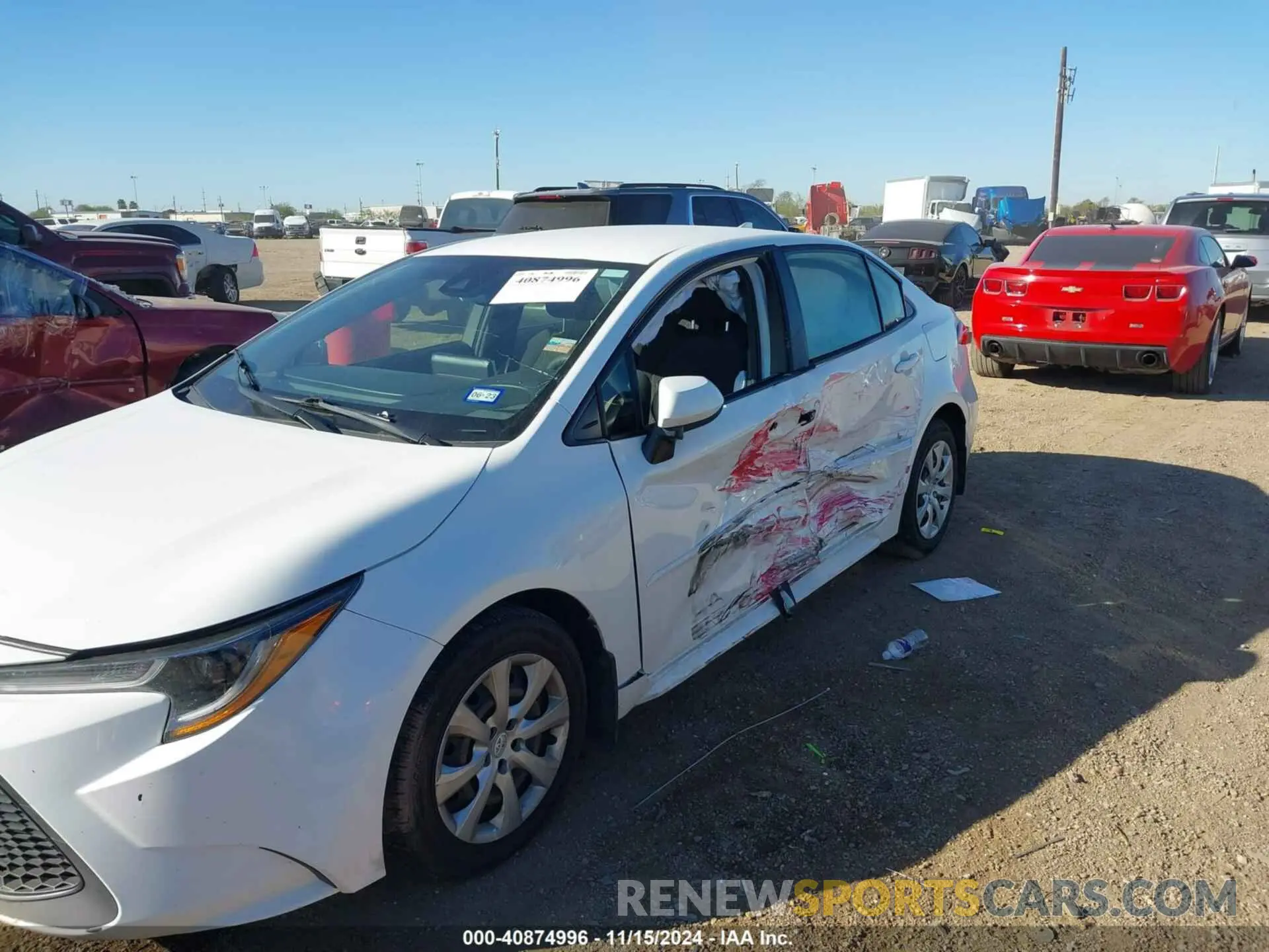 6 fotografías del automóvil dañado JTDEPRAE4LJ012053 TOYOTA COROLLA 2020