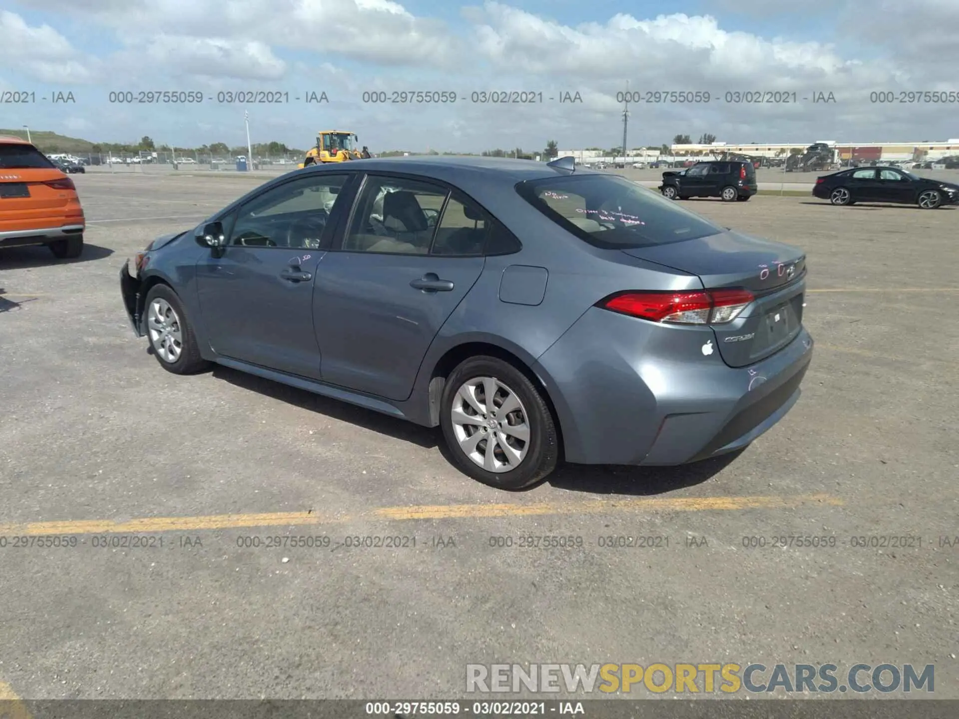 3 fotografías del automóvil dañado JTDEPRAE4LJ012571 TOYOTA COROLLA 2020