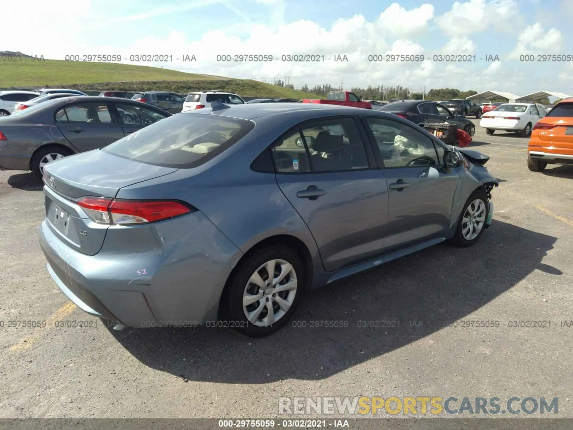 4 fotografías del automóvil dañado JTDEPRAE4LJ012571 TOYOTA COROLLA 2020