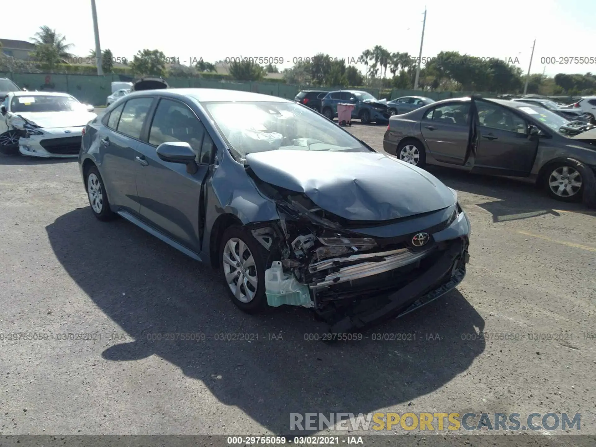 6 fotografías del automóvil dañado JTDEPRAE4LJ012571 TOYOTA COROLLA 2020