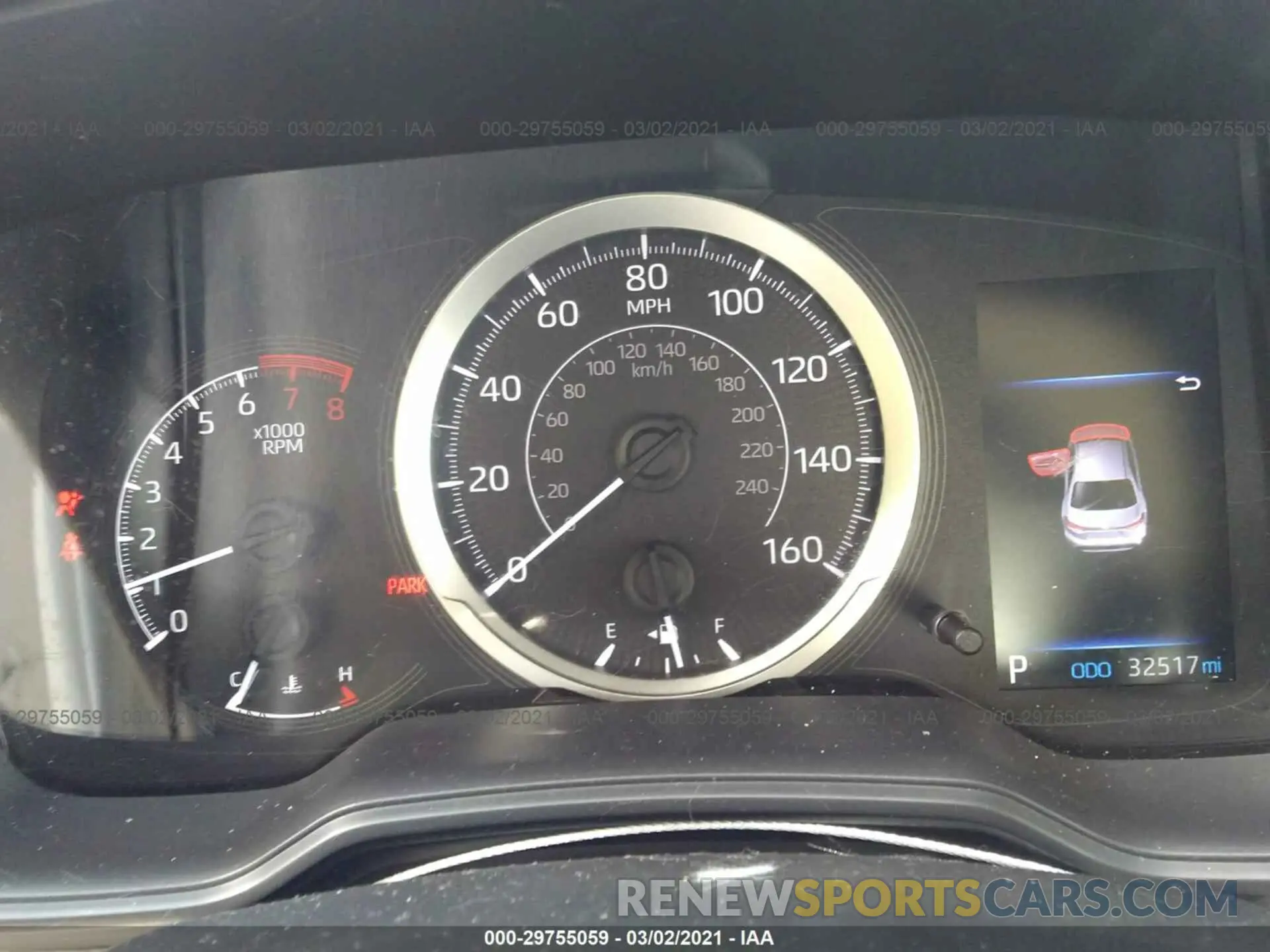 7 fotografías del automóvil dañado JTDEPRAE4LJ012571 TOYOTA COROLLA 2020
