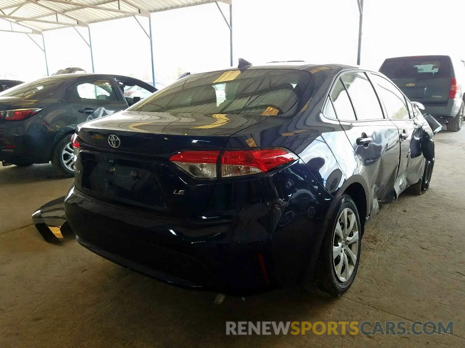 4 fotografías del automóvil dañado JTDEPRAE4LJ014739 TOYOTA COROLLA 2020