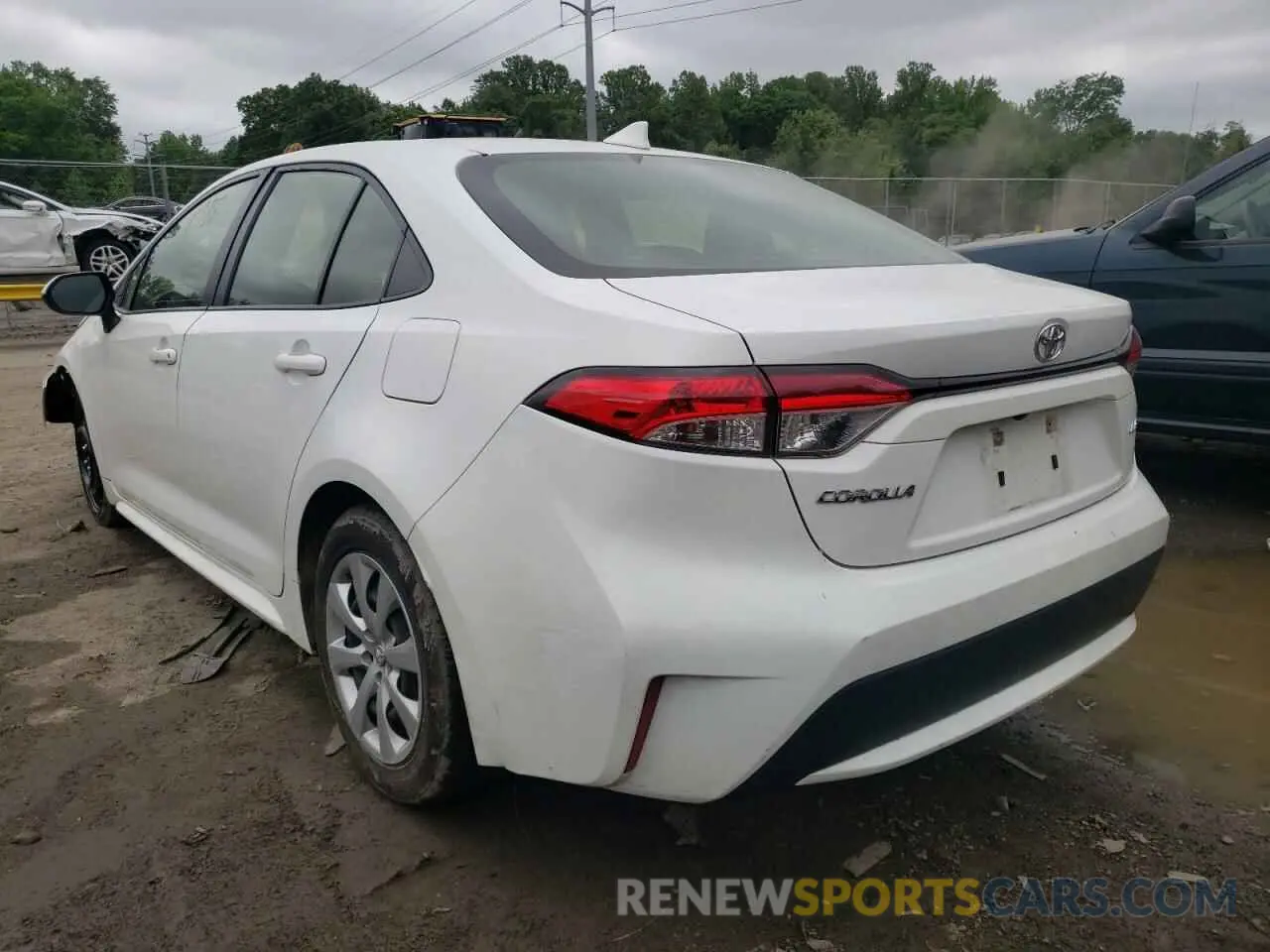 3 fotografías del automóvil dañado JTDEPRAE4LJ027295 TOYOTA COROLLA 2020