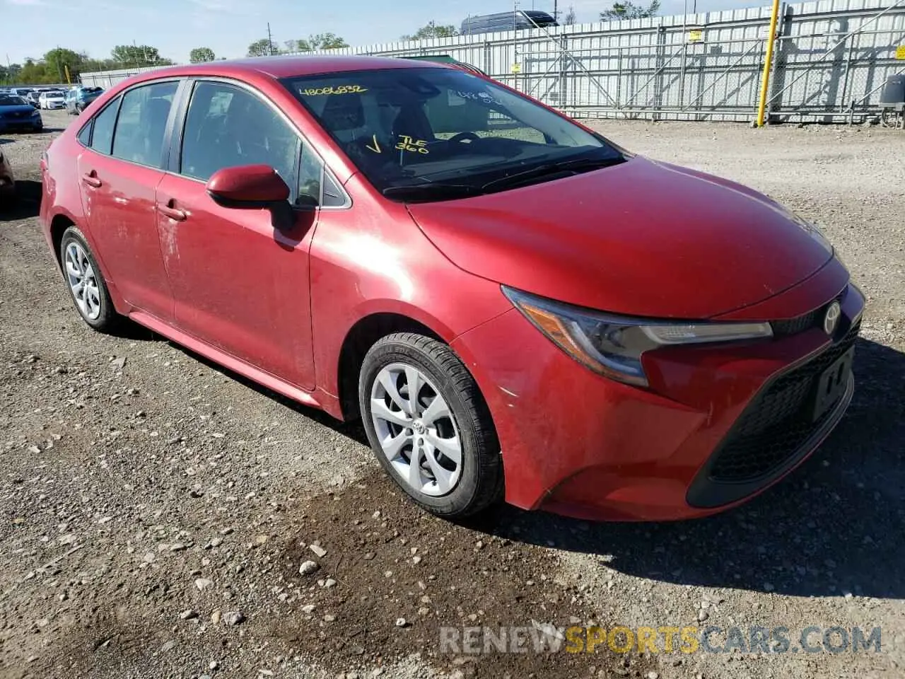 1 fotografías del automóvil dañado JTDEPRAE4LJ029709 TOYOTA COROLLA 2020