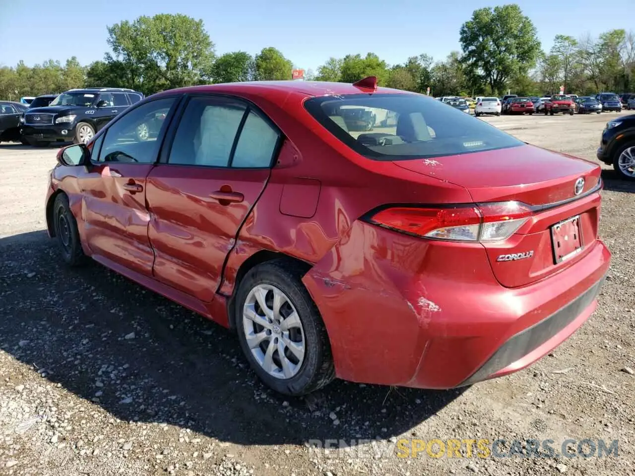 3 fotografías del automóvil dañado JTDEPRAE4LJ029709 TOYOTA COROLLA 2020
