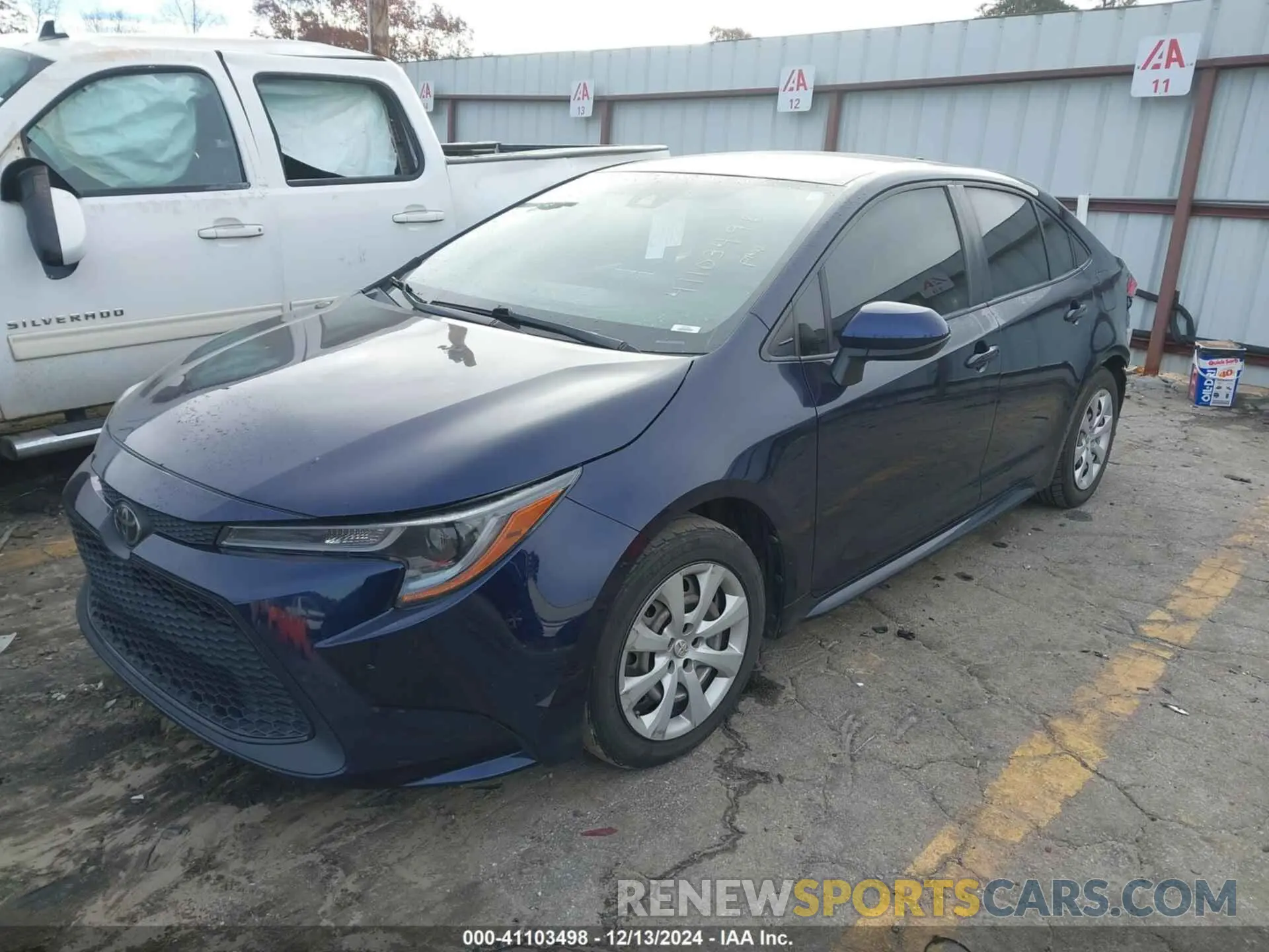 2 fotografías del automóvil dañado JTDEPRAE4LJ032092 TOYOTA COROLLA 2020
