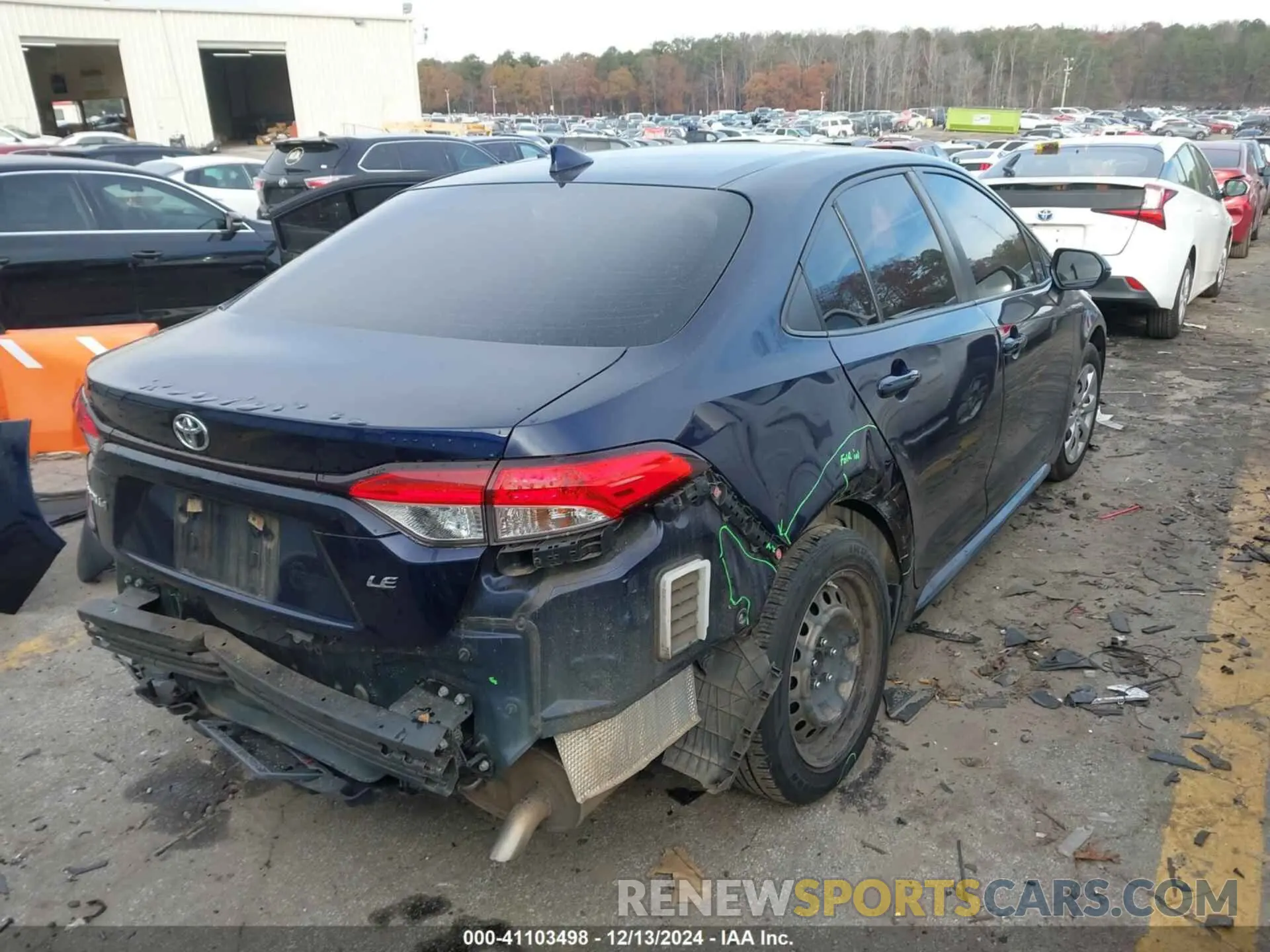 4 fotografías del automóvil dañado JTDEPRAE4LJ032092 TOYOTA COROLLA 2020