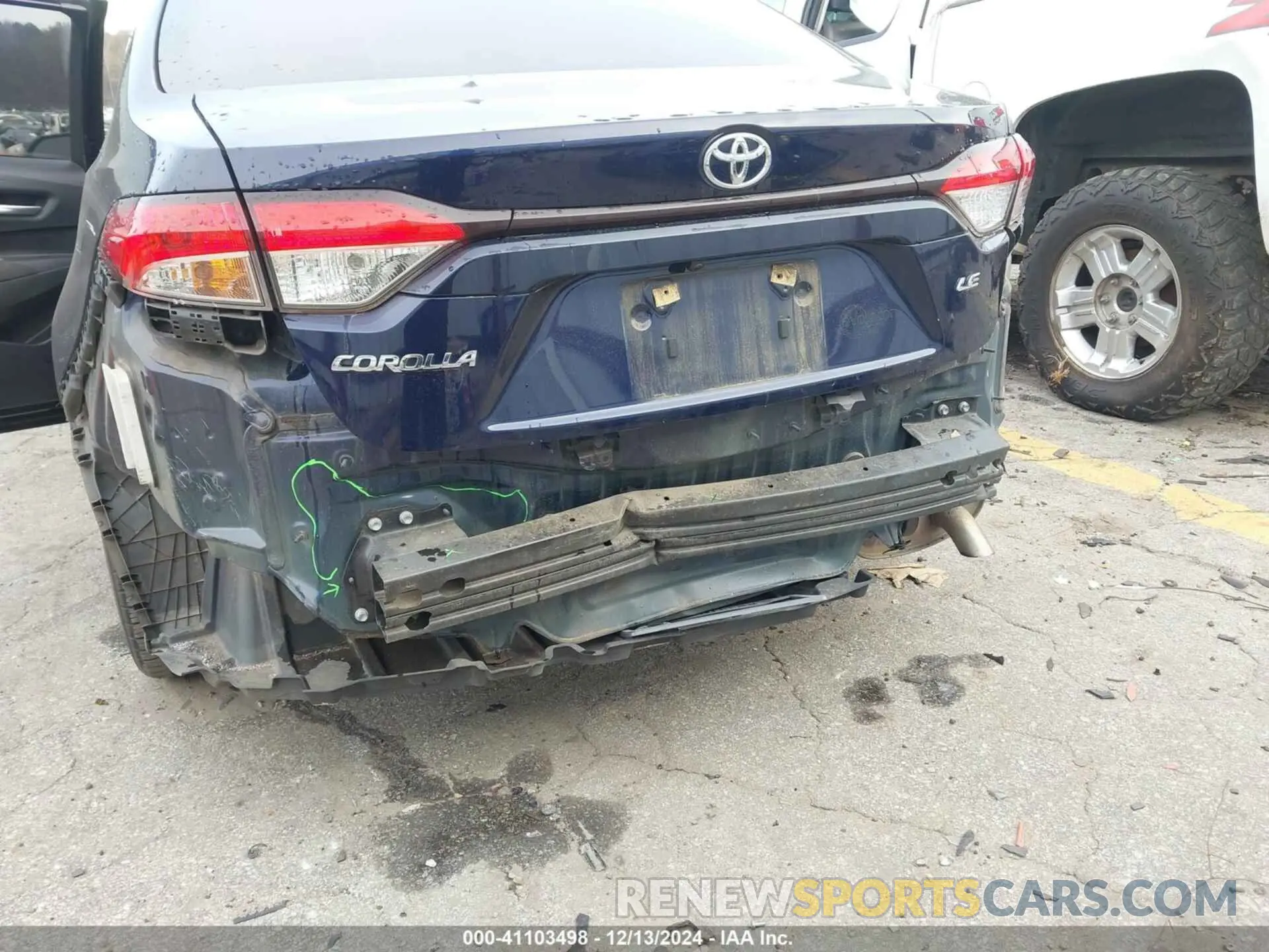 6 fotografías del automóvil dañado JTDEPRAE4LJ032092 TOYOTA COROLLA 2020