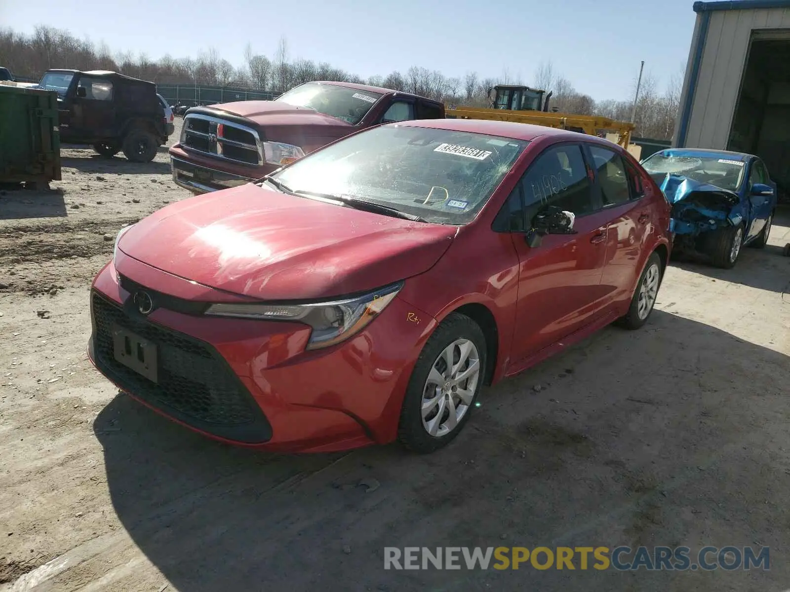 2 fotografías del automóvil dañado JTDEPRAE4LJ032514 TOYOTA COROLLA 2020