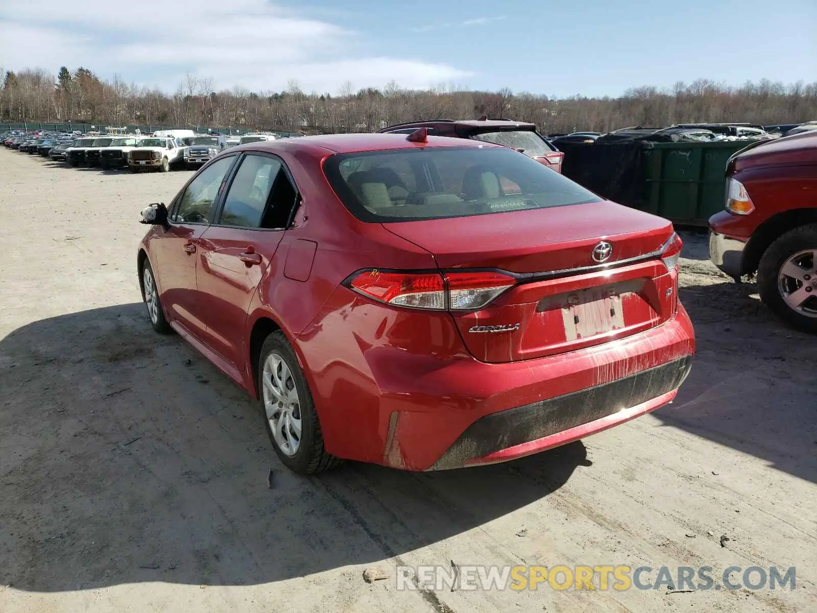 3 fotografías del automóvil dañado JTDEPRAE4LJ032514 TOYOTA COROLLA 2020